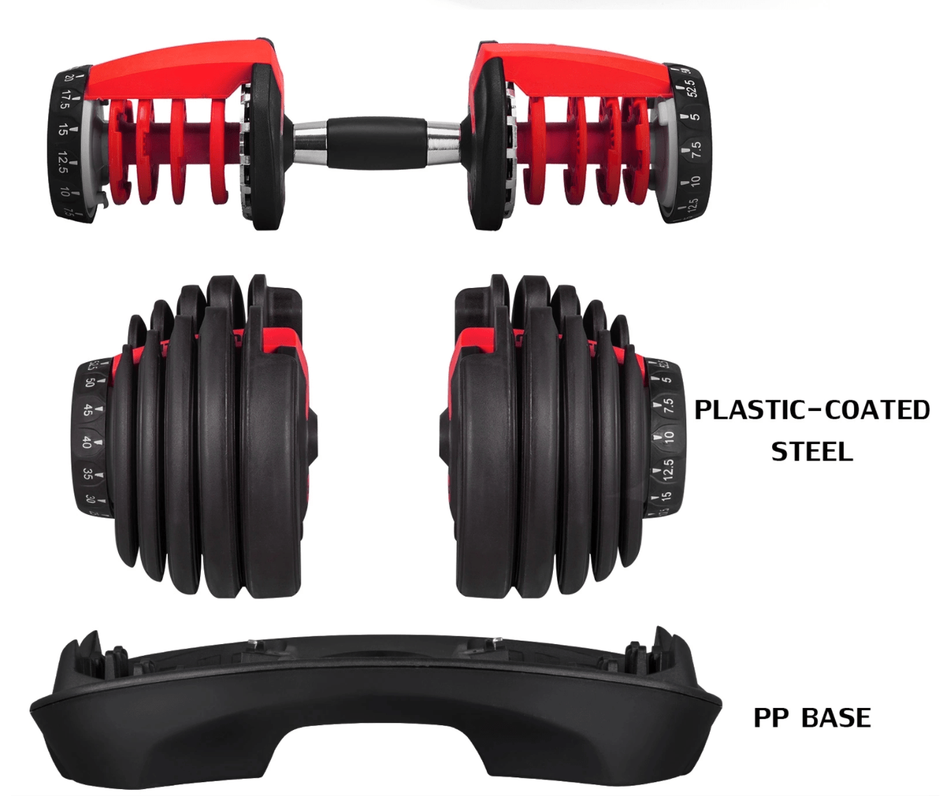 Adjustable Dumbells 2.5-24 Kgs